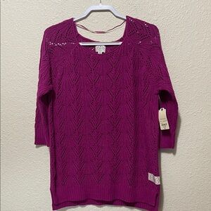 St. John's Bay Women’s Purple Knit Tunic/Sweater. NWT. Size XL.